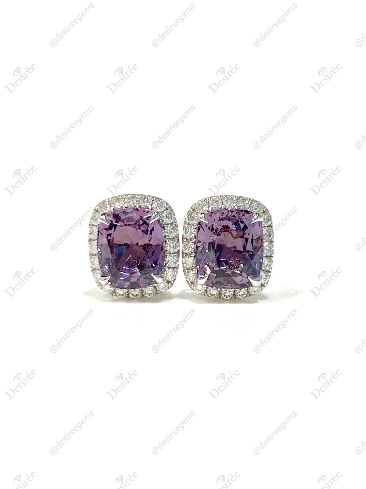 Natural Purple Spinel 2.21ct Earrings