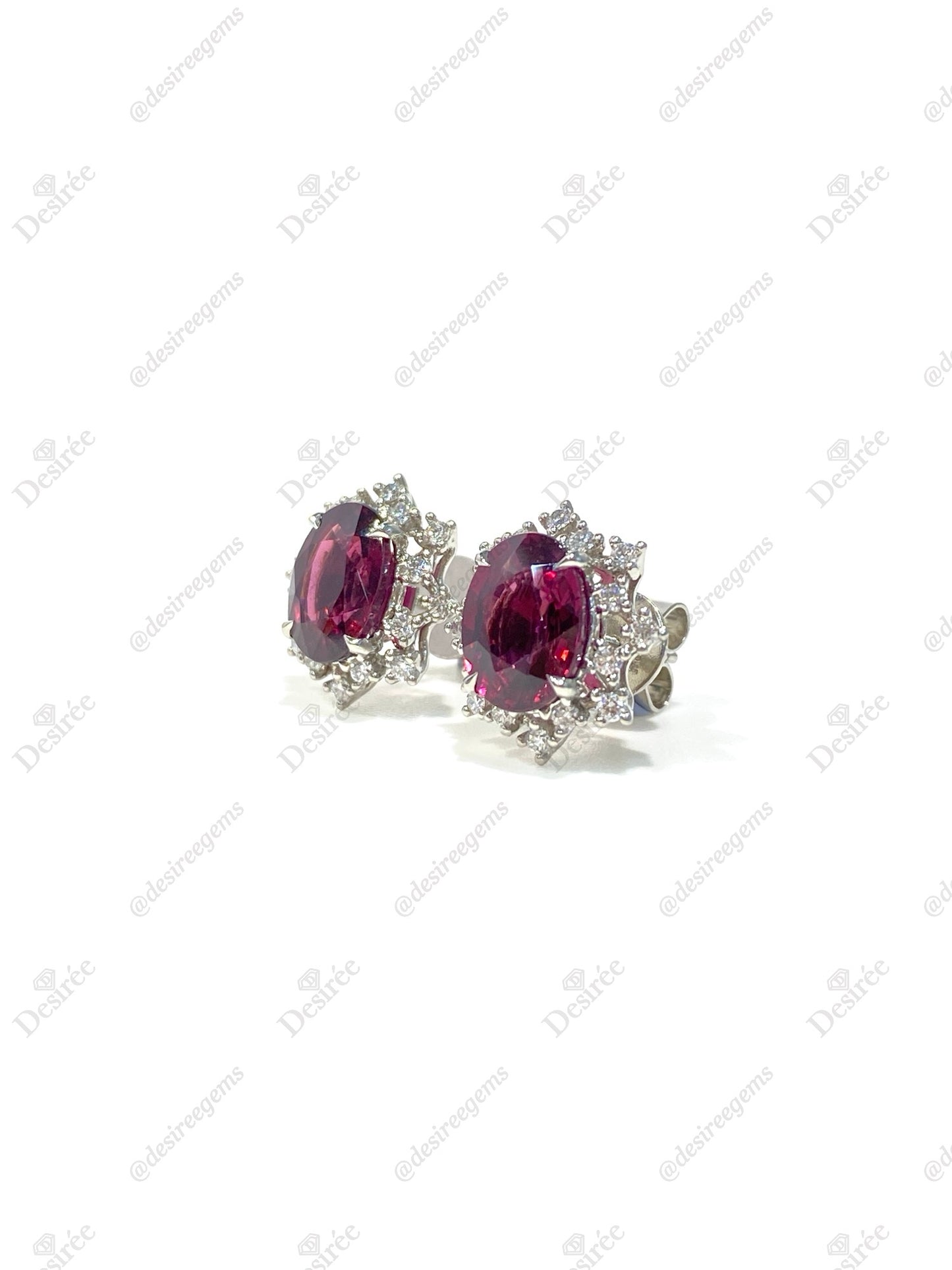 Natural Red Garnet 4.35ct Earrings