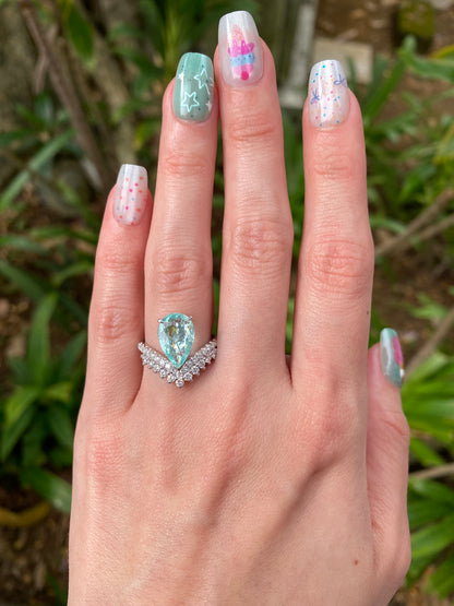 Natural Paraiba Tourmaline 1.67ct Ring