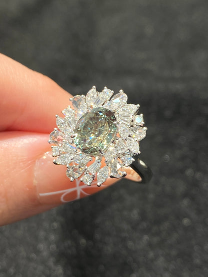 Natural Color Change Alexandrite 2.46ct Ring