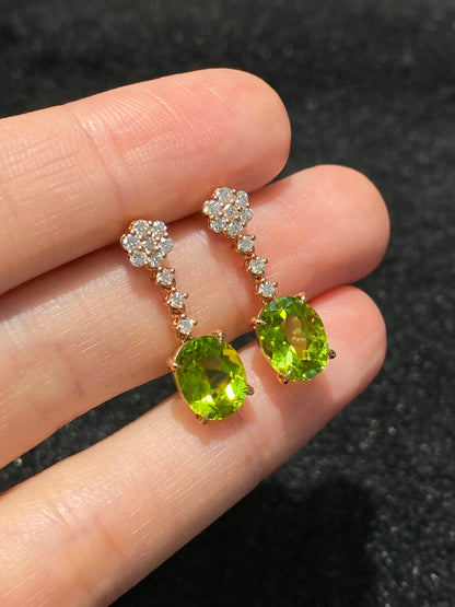 Natural Peridot 4.49ct Earrings