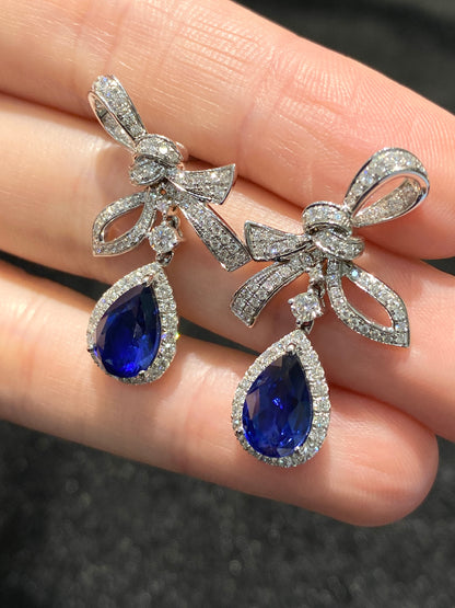 Blue Sapphire 4.00ct Earrings