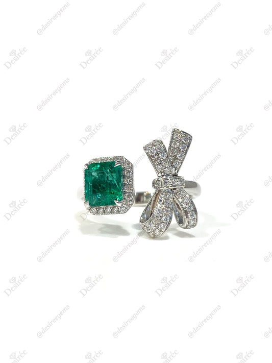 Natural Emerald 1.17ct Ring