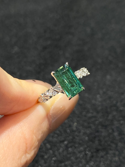 Natural Green Tourmaline 2.53ct Ring