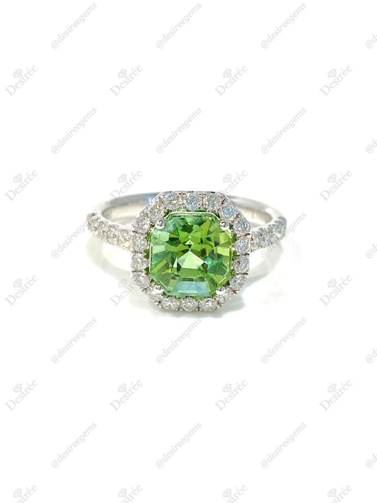 Natural Green Tourmaline 2.11ct Ring