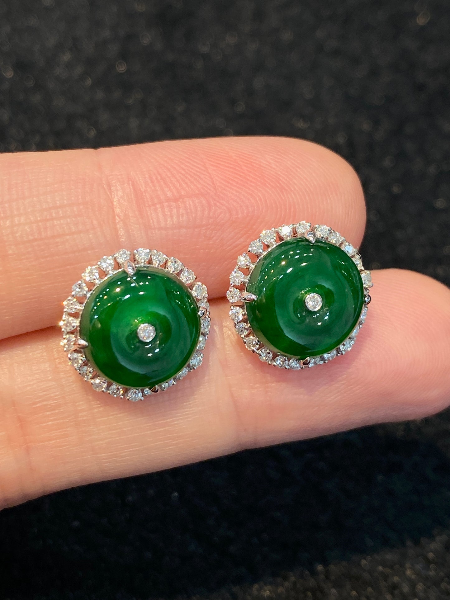 Natural Type A Jadeite Earrings