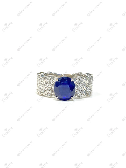Natural Blue Sapphire 2.42ct Ring