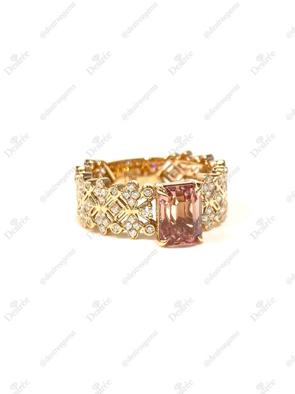Natural Pink Tourmaline 1.72ct Ring