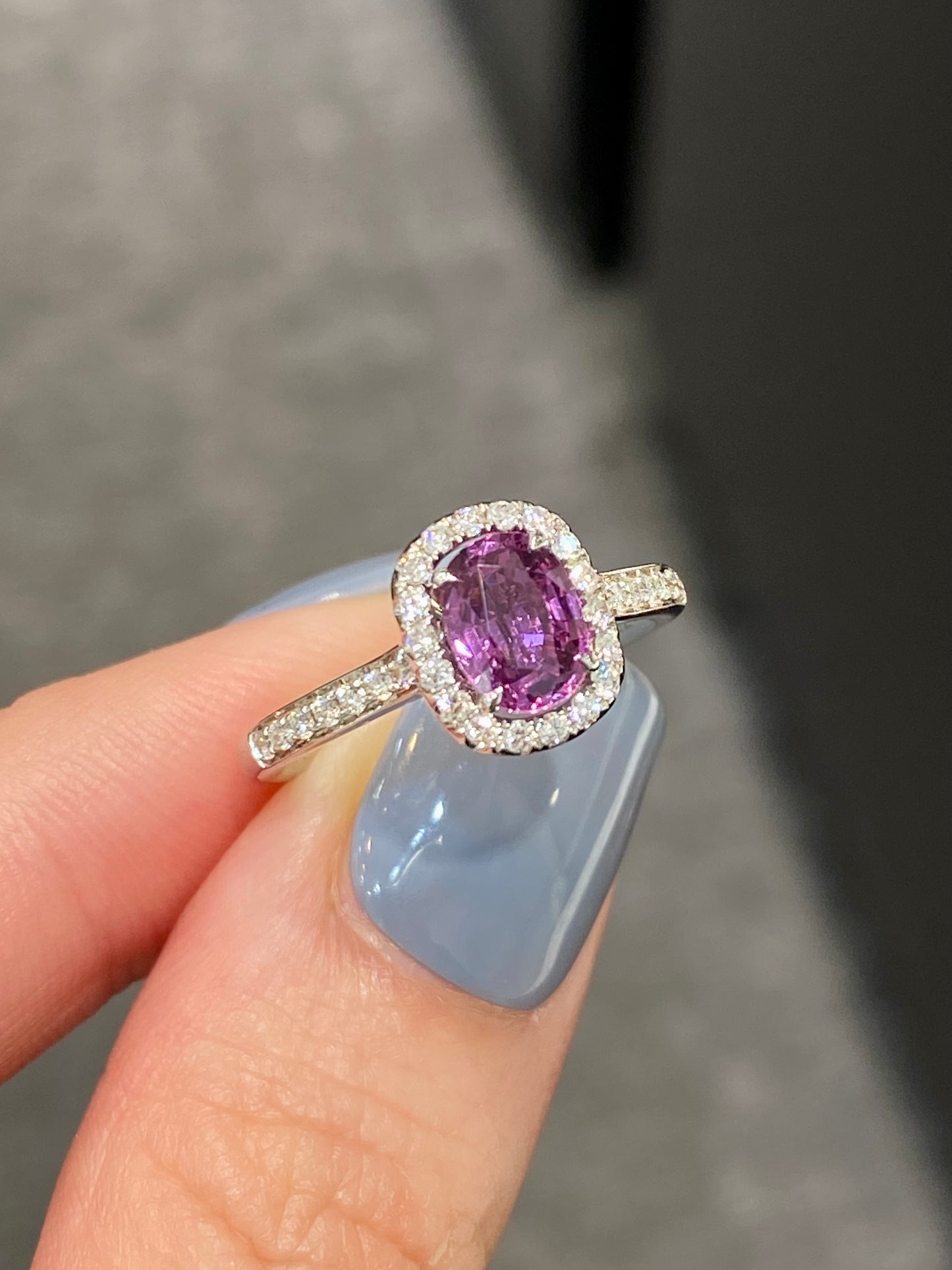 Natural Purple Sapphire 1.15ct Ring