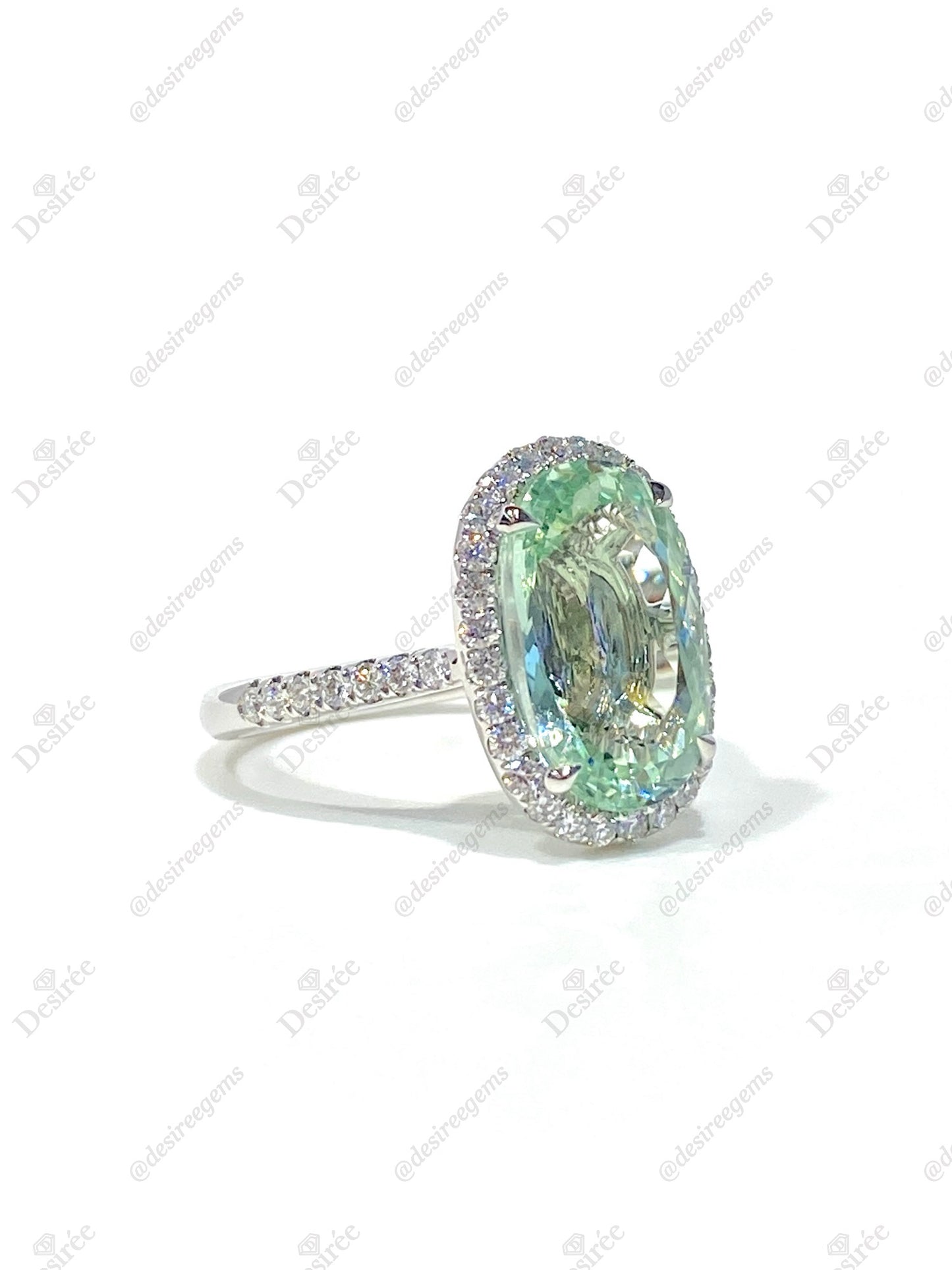 Natural Green Tourmaline 4.36ct Ring