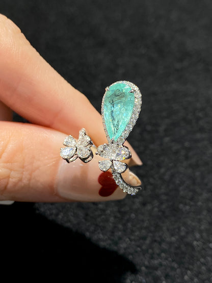 Natural Paraiba Tourmaline 1.88ct Ring
