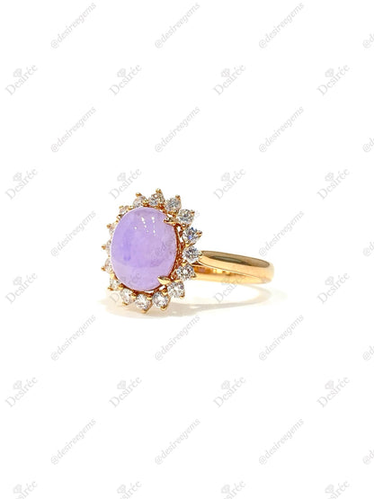 Natural Type A Lavender Jadeite Ring