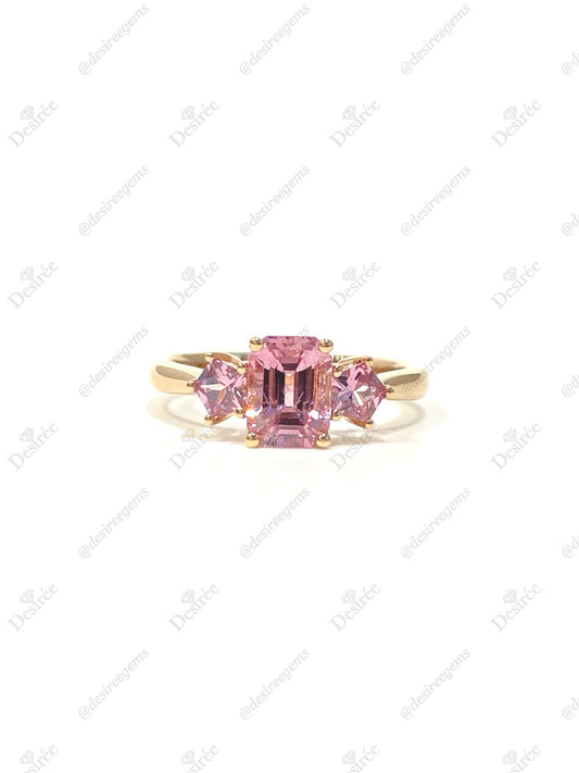 Natural Pink Spinel 1.24ct Ring