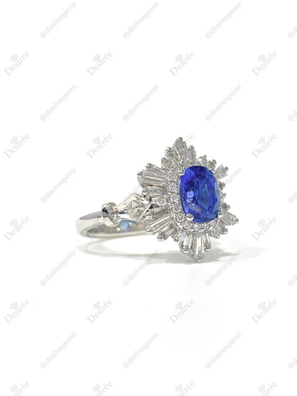 Natural Blue Sapphire 1.51ct Ring