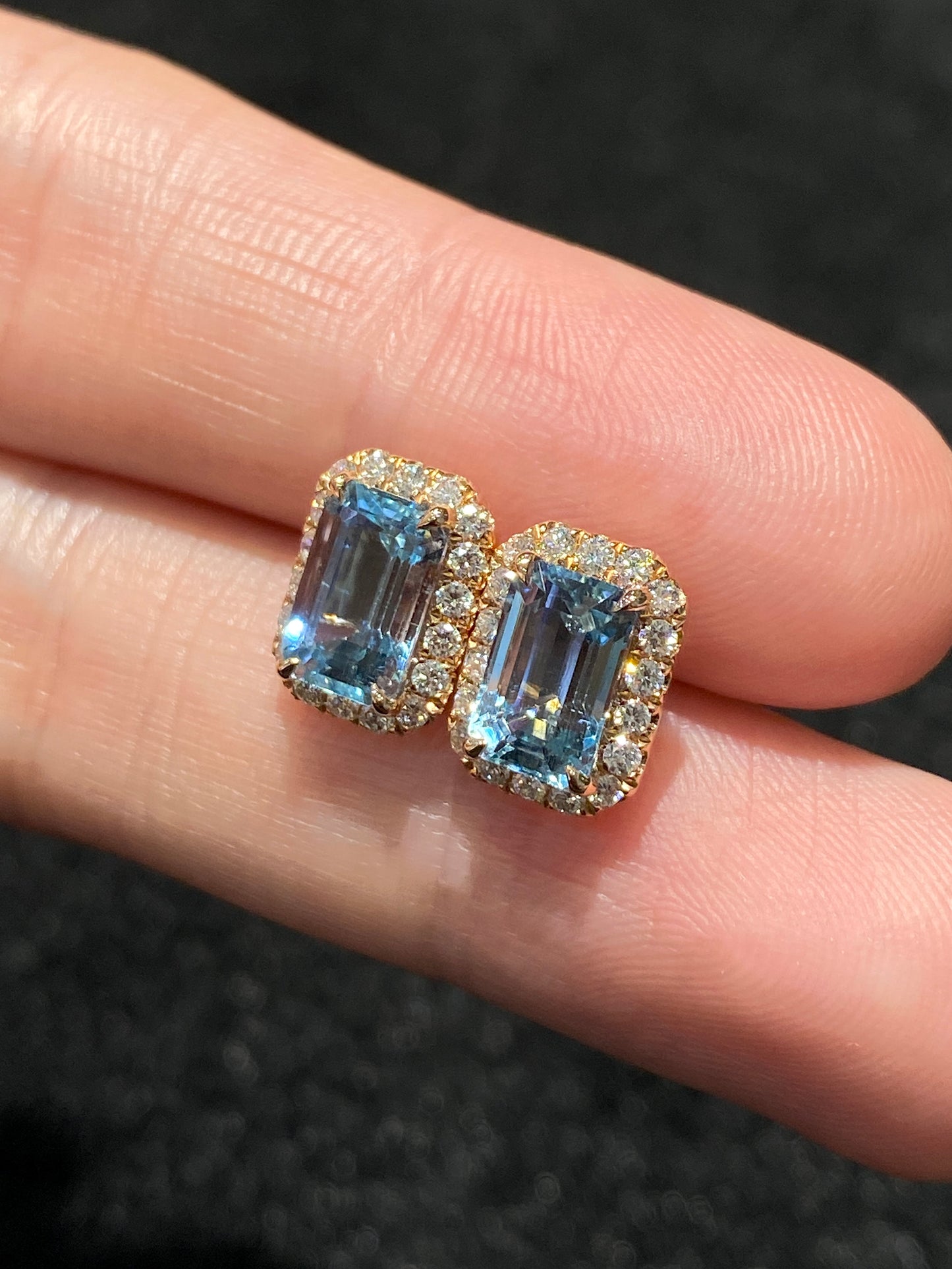 Natural Aquamarine Earrings 2.34ct