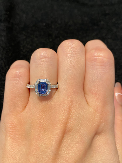 Natural Blue Sapphire 1.22ct Ring