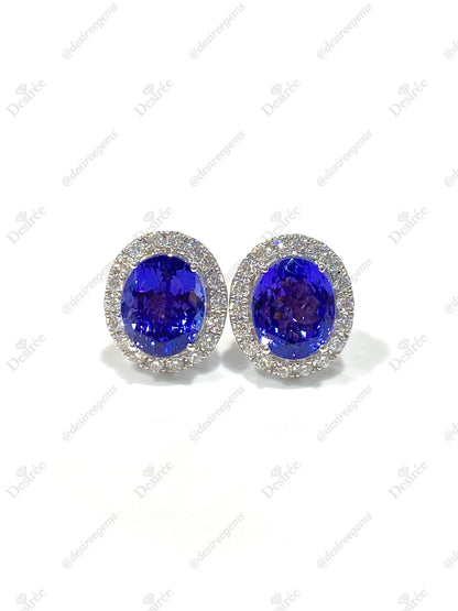 Natural Tanzanites 6.50ct Earrings