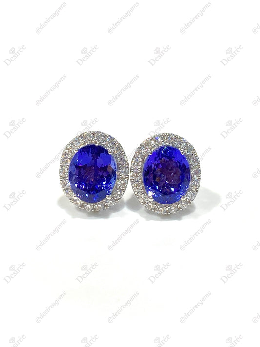 Natural Tanzanites 6.50ct Earrings