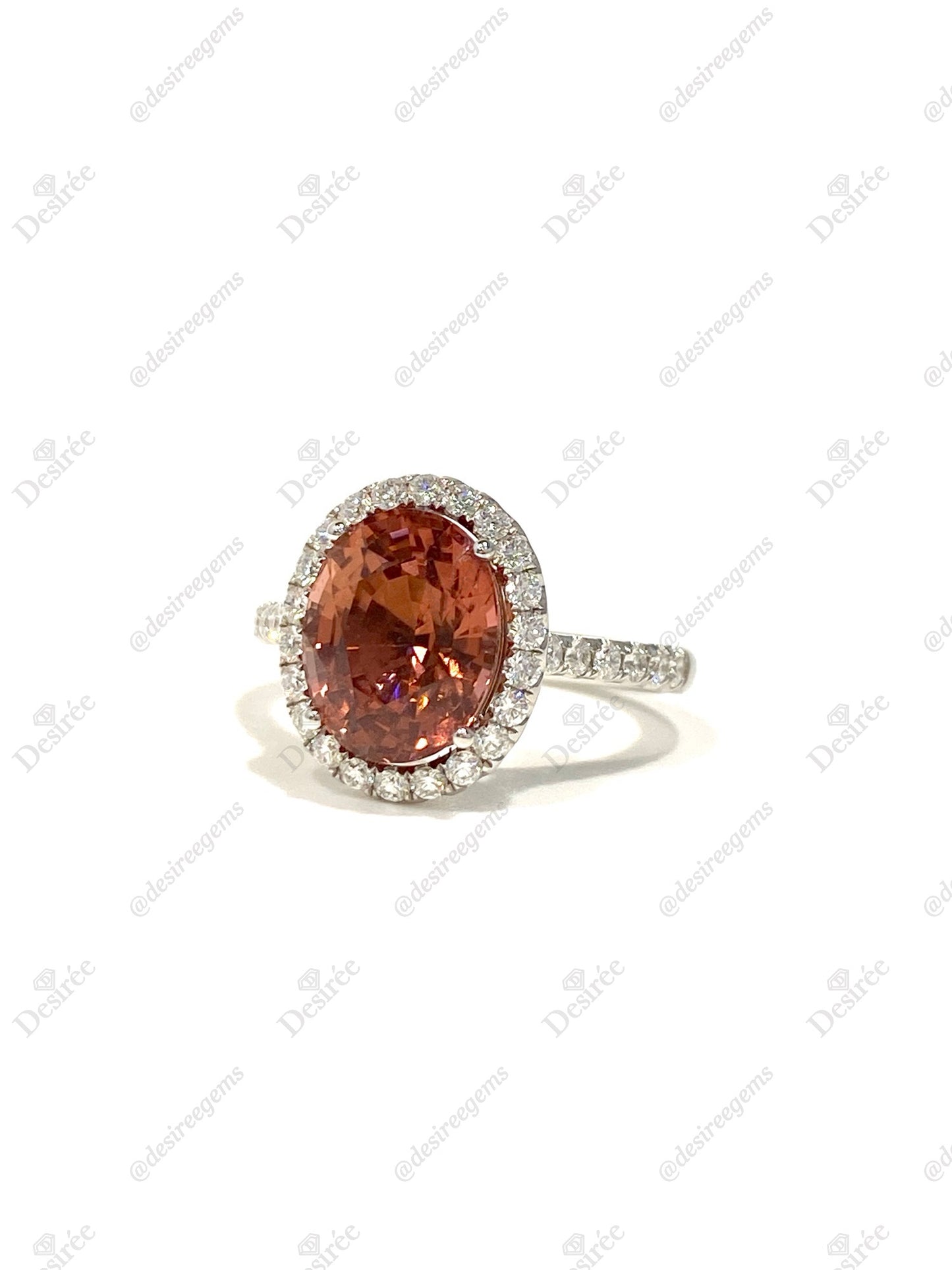 Natural Orange Tourmaline 3.29ct Ring