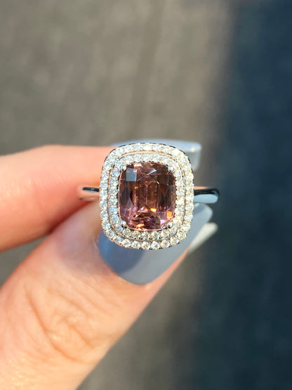 Natural Purplish Pink Tourmaline 1.90ct Ring