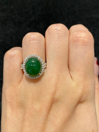 Natural Type A Jadeite Ring
