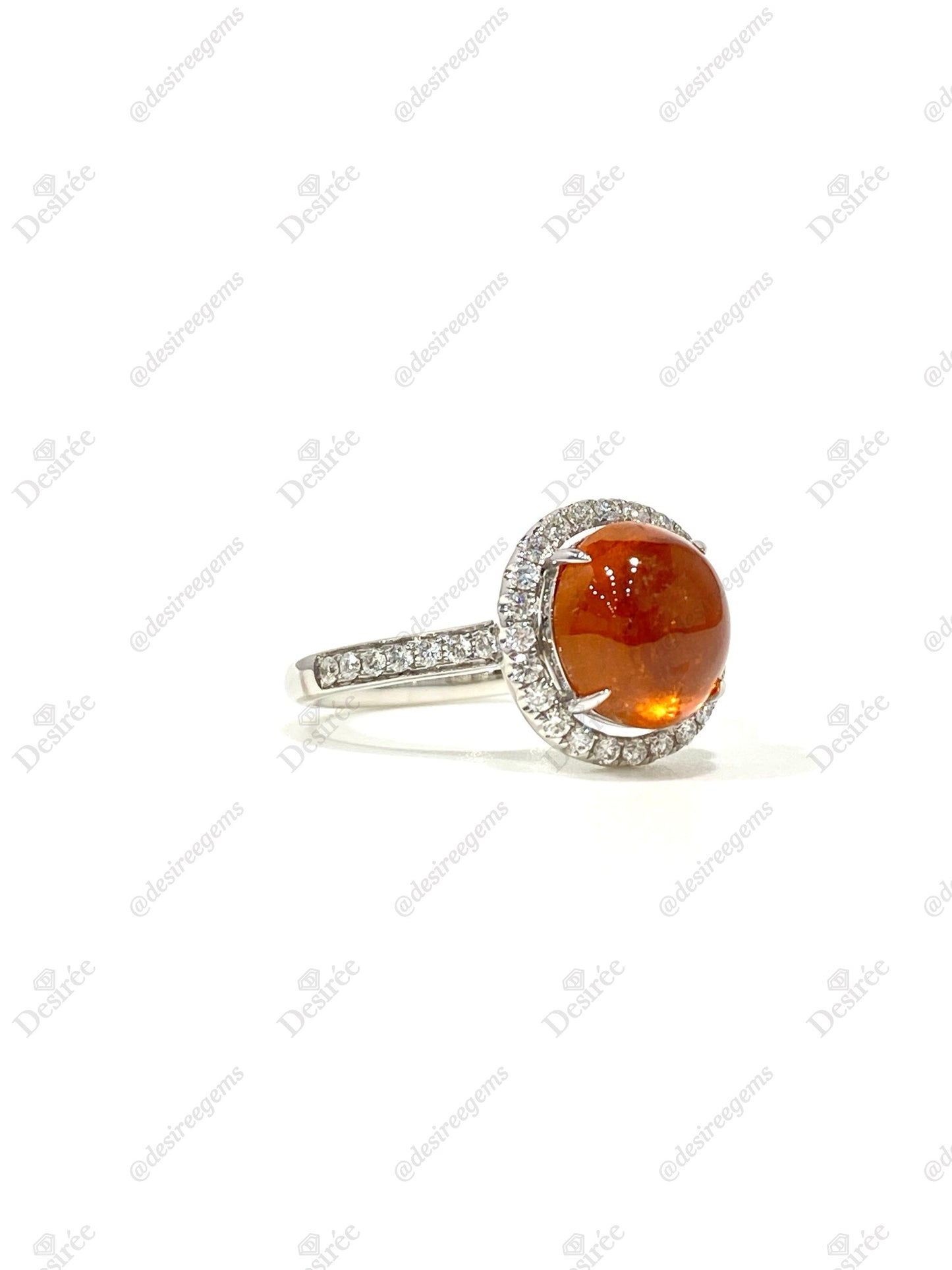 Natural Mandarin Garnet 3.71ct Ring