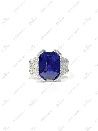 Natural Royal Blue Sapphire 8.41ct Ring