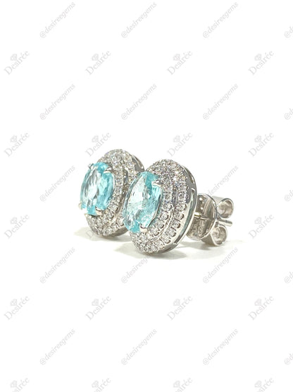 Natural Paraiba Tourmaline 1.56ct Earrings