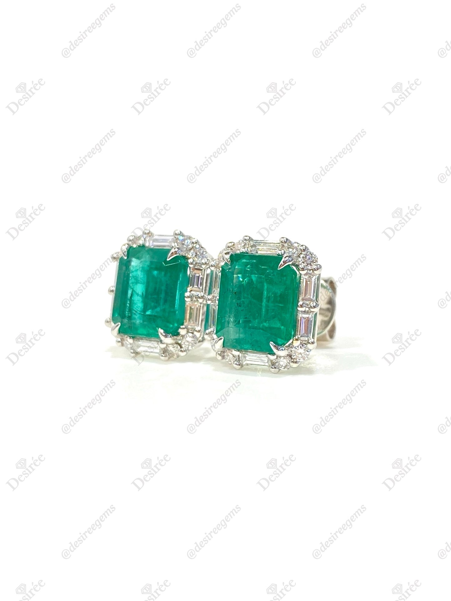 Natural Emerald 4.84ct Earrings