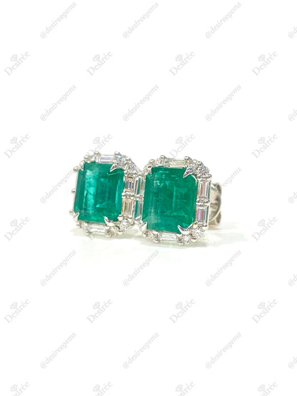 Natural Emerald 4.84ct Earrings