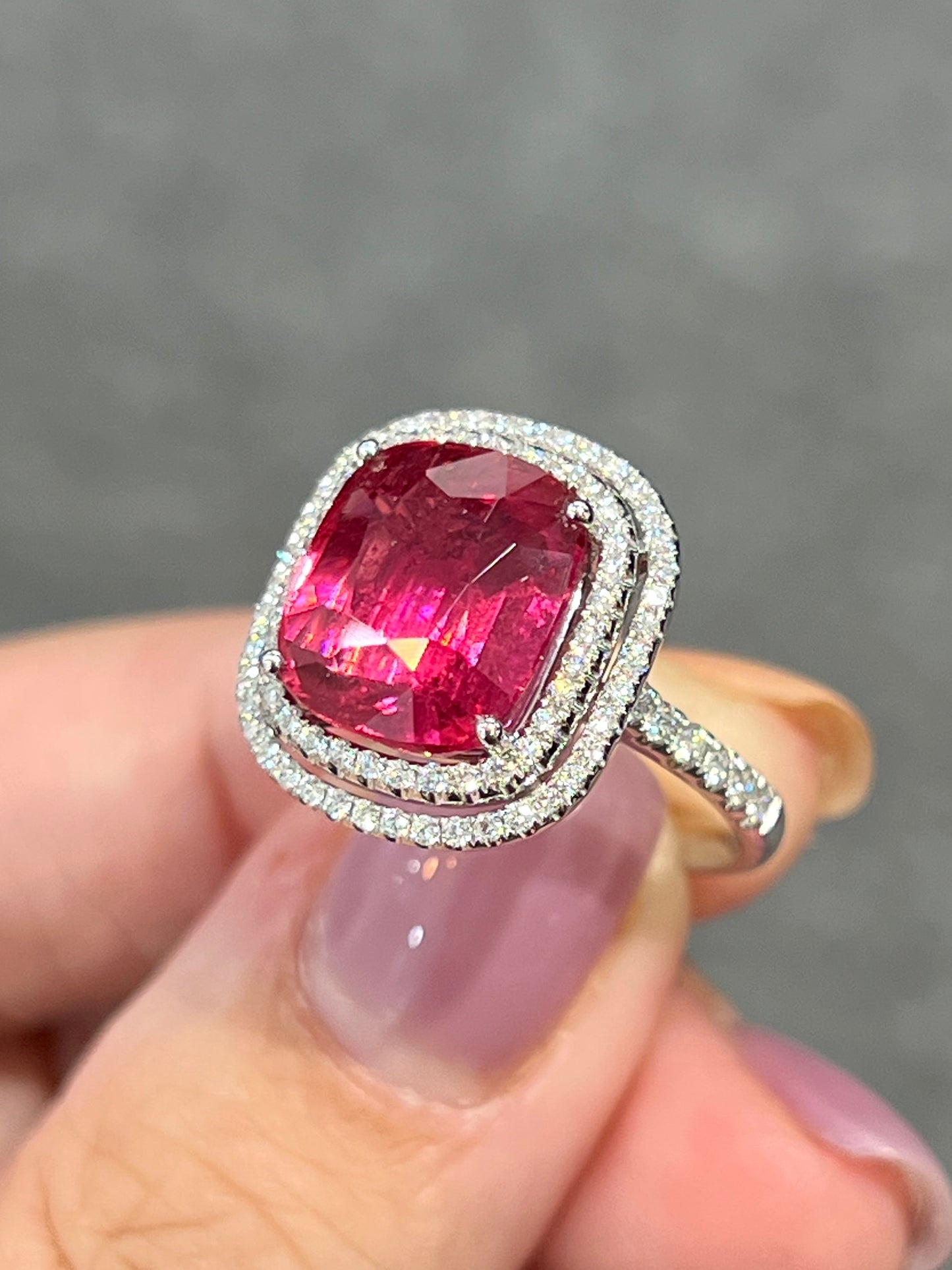 Natural Rubellite Tourmaline 5.29ct Ring