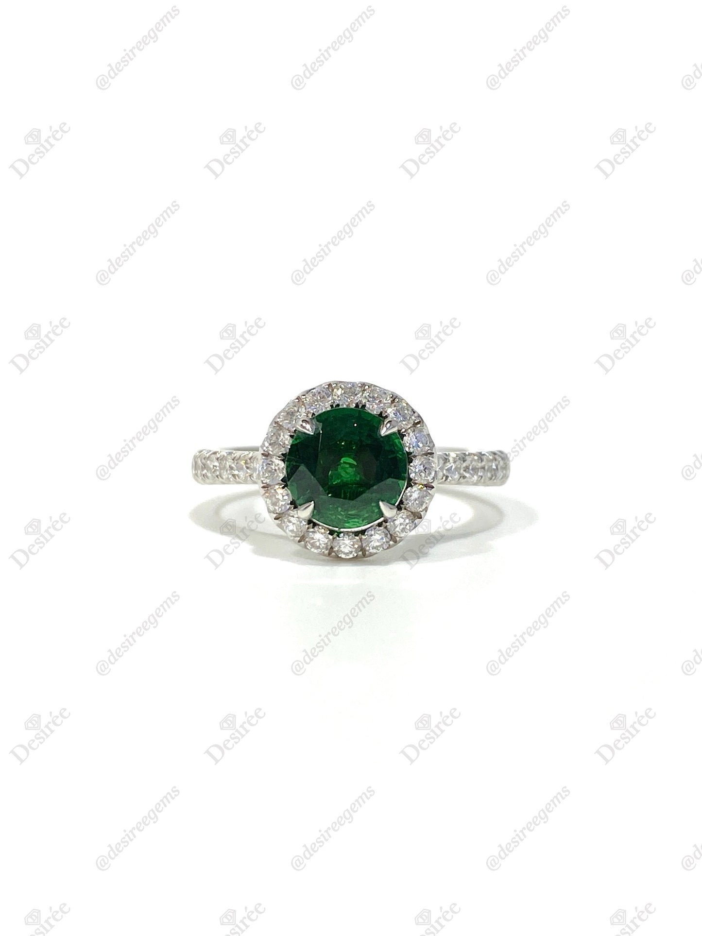 Natural Green Garnet Tsavorite 1.60ct Ring