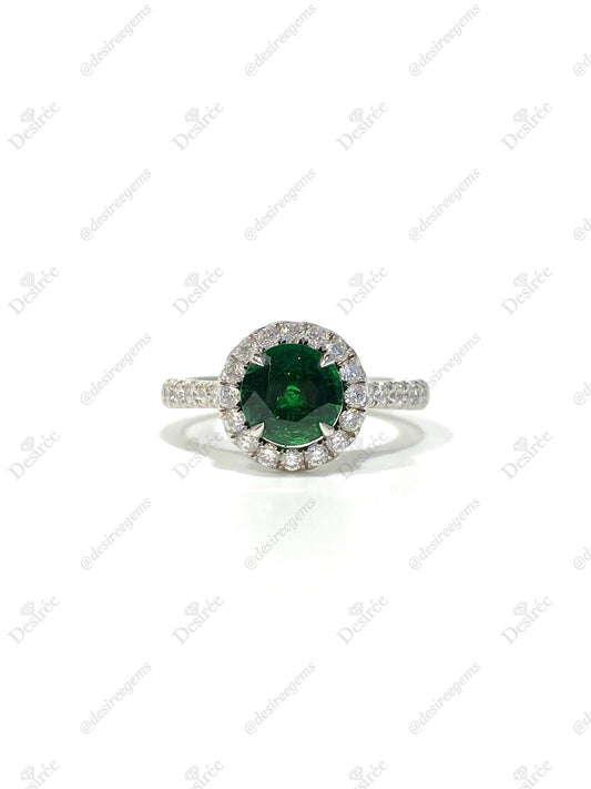 Natural Green Garnet Tsavorite 1.60ct Ring