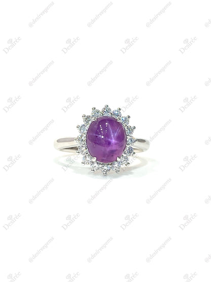 Natural Unheated Star Sapphire 3.12ct Ring