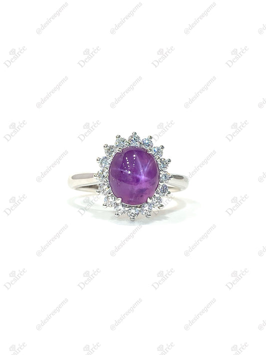 Natural Unheated Star Sapphire 3.12ct Ring