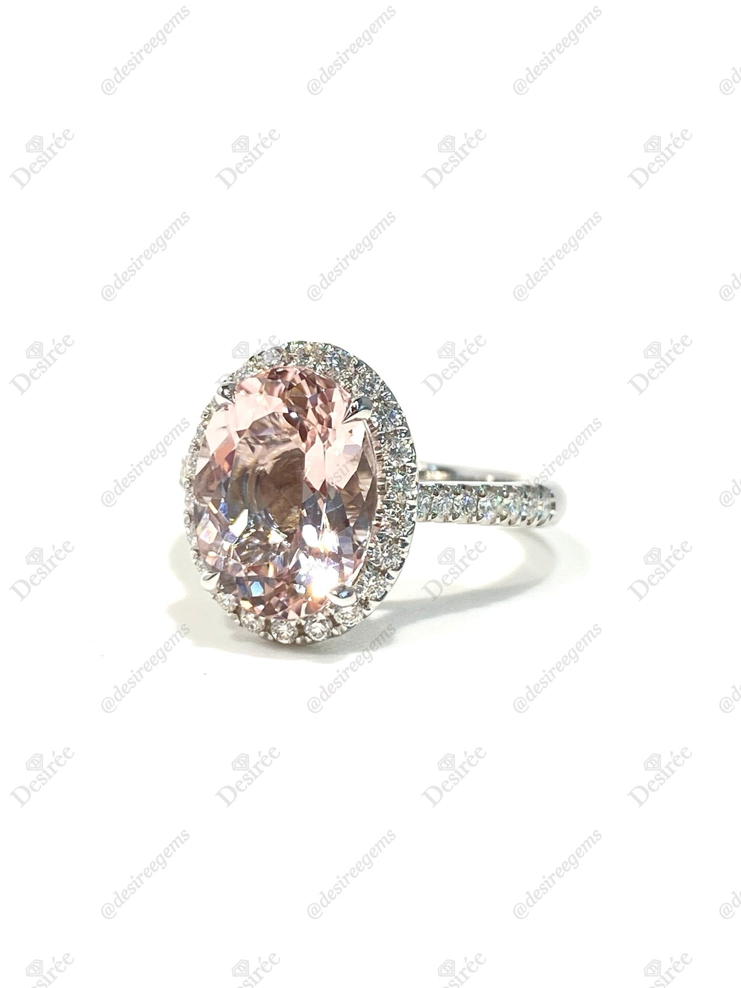 Natural Morganite 3.46ct Ring