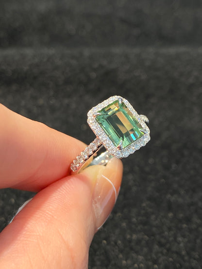 Natural Green Tourmaline 2.1ct Ring