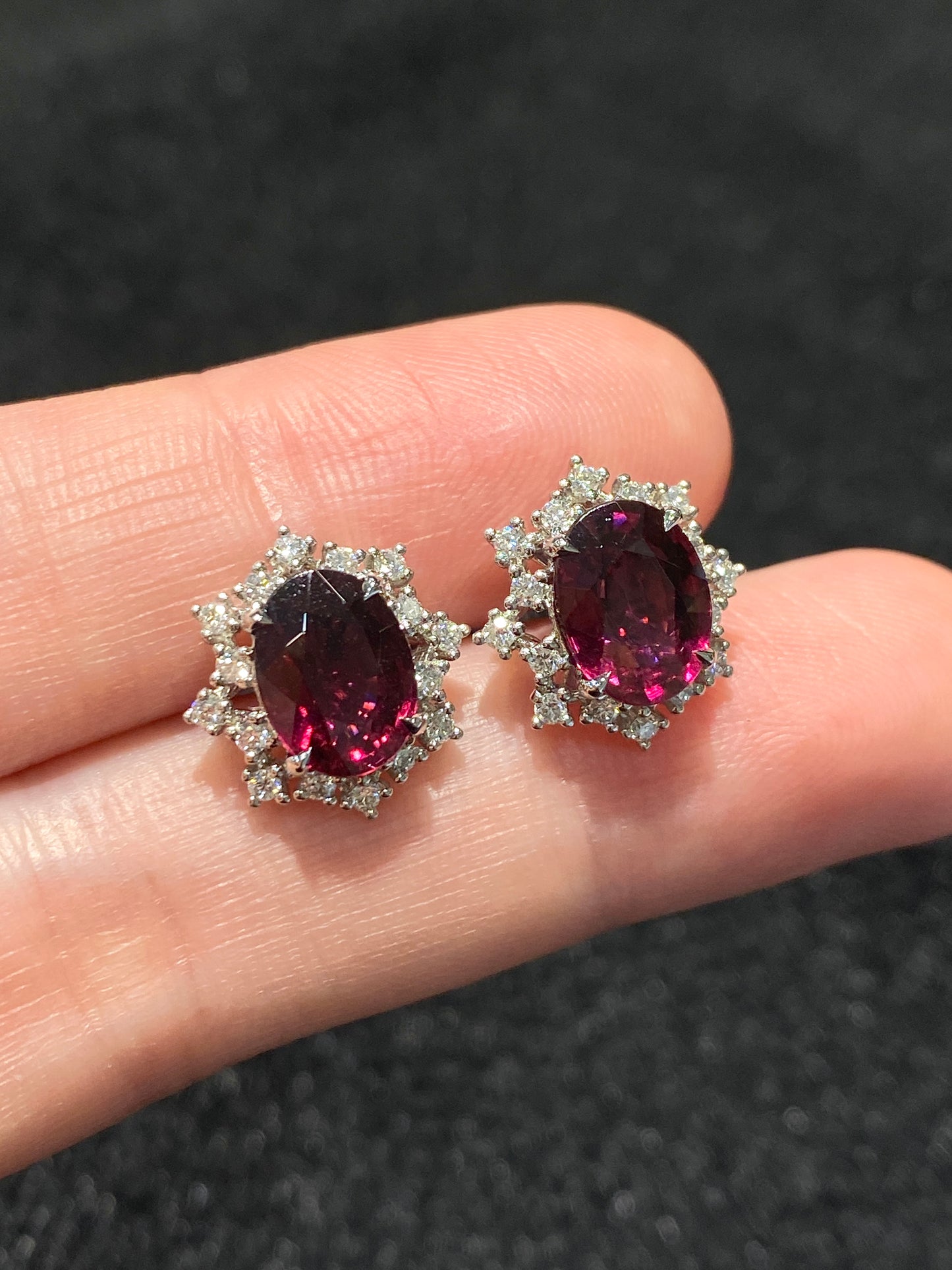 Natural Red Garnet 4.35ct Earrings
