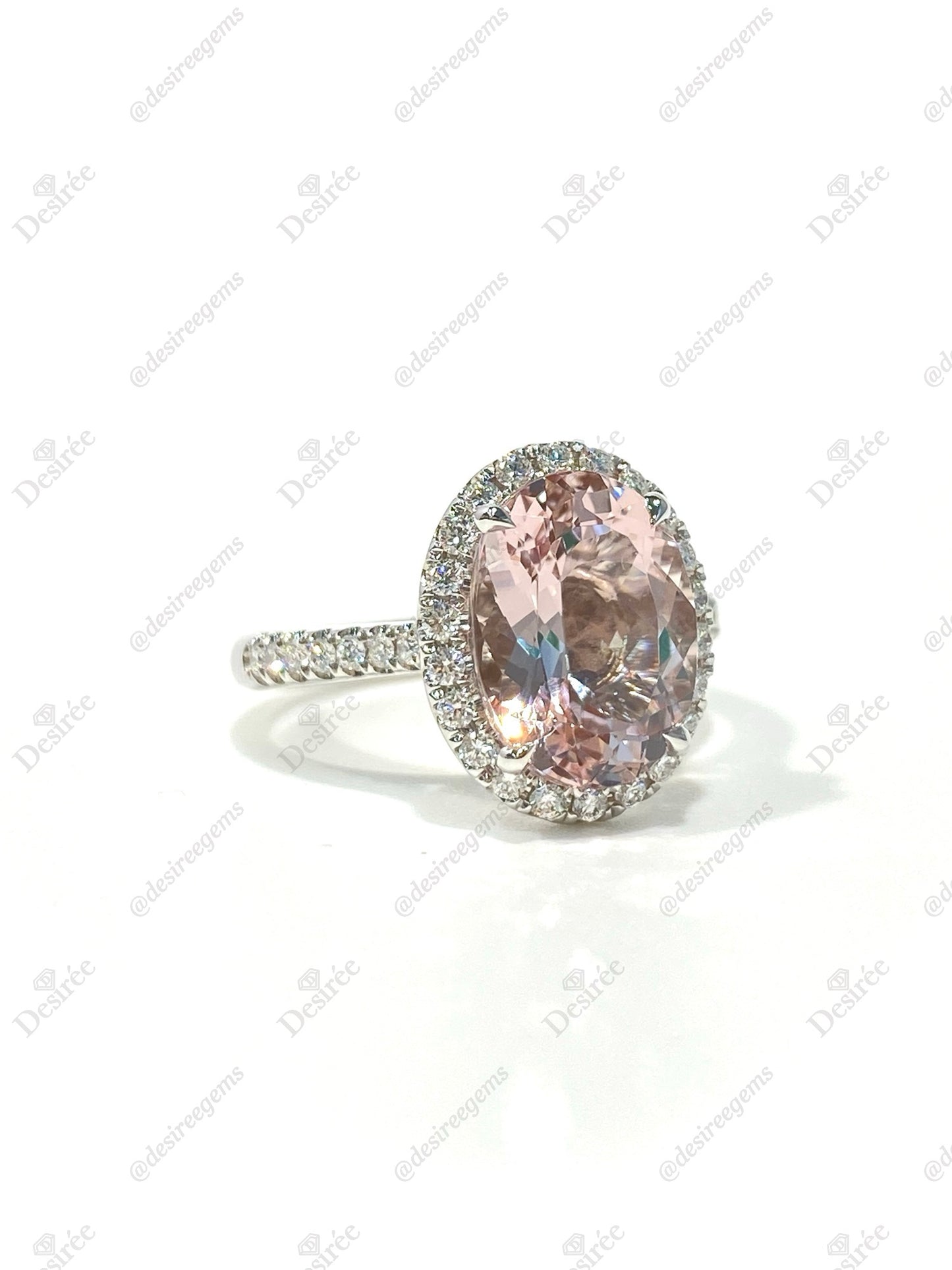 Natural Morganite 3.46ct Ring