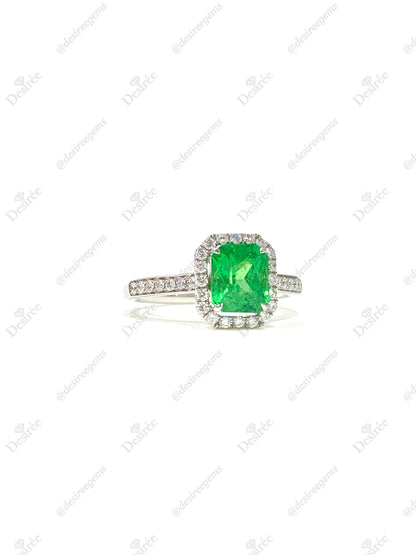 Natural Green Garnet 1.55ct Ring