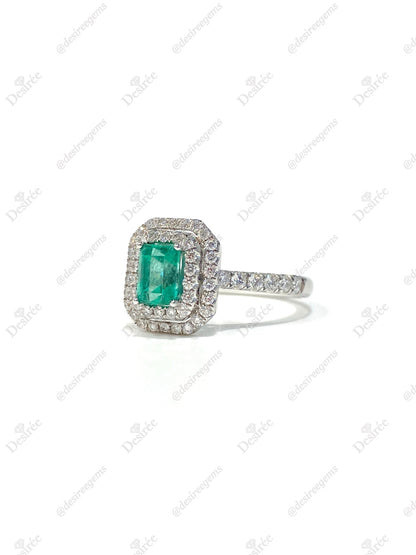 Natural Colombian Emerald 0.67ct Ring