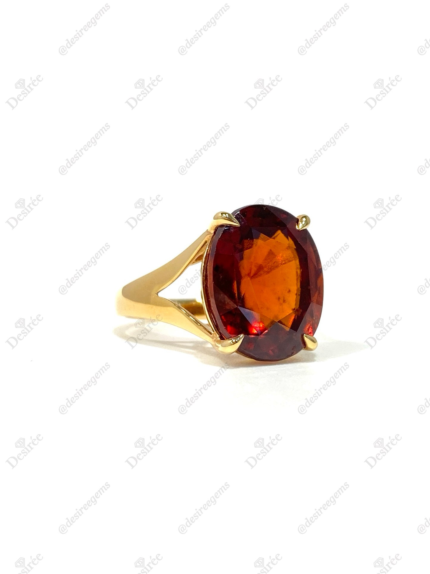 Natural Spessartite Garnet 11.87ct Ring