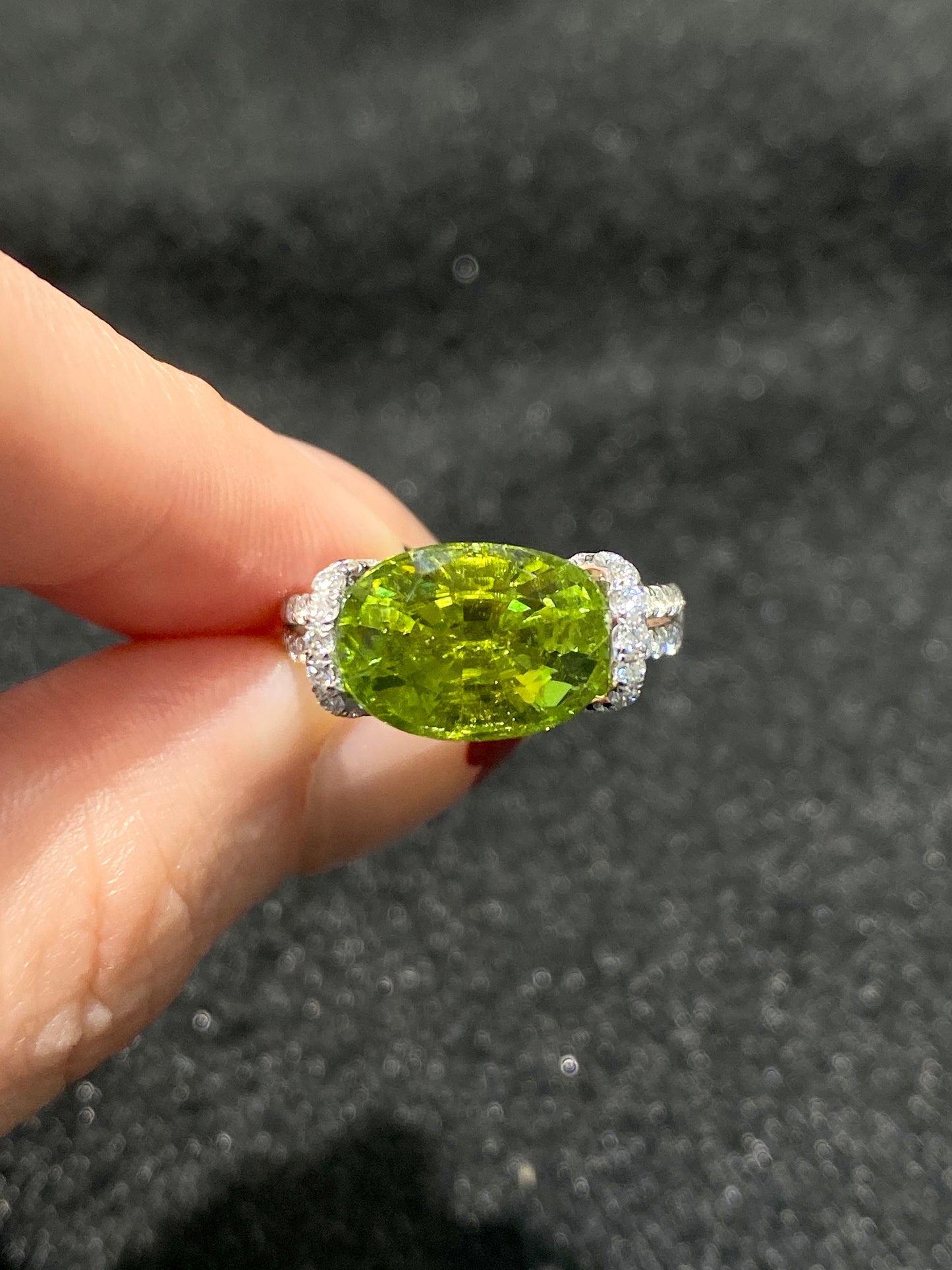 Natural Green Tourmaline 4.28ct Ring