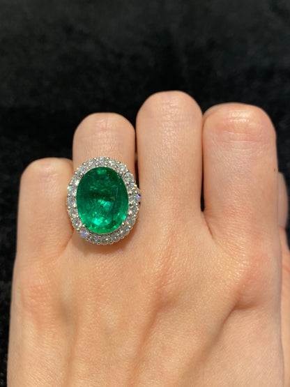 Natural Emerald 6.98ct Ring