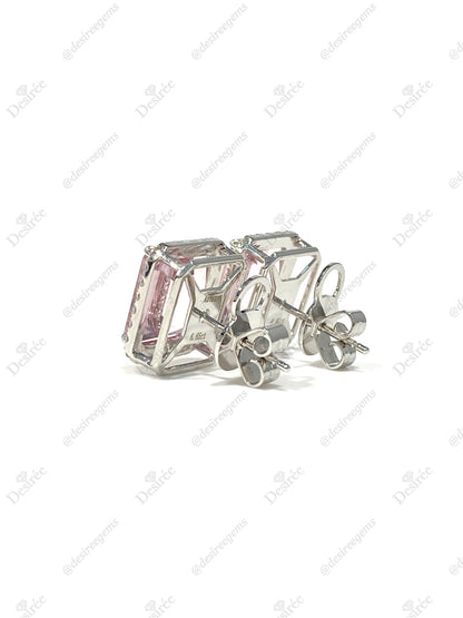 Natural Morganite 6.55ct Earrings