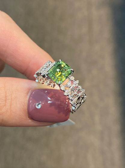 Natural Green Tourmaline 1.97ct Ring