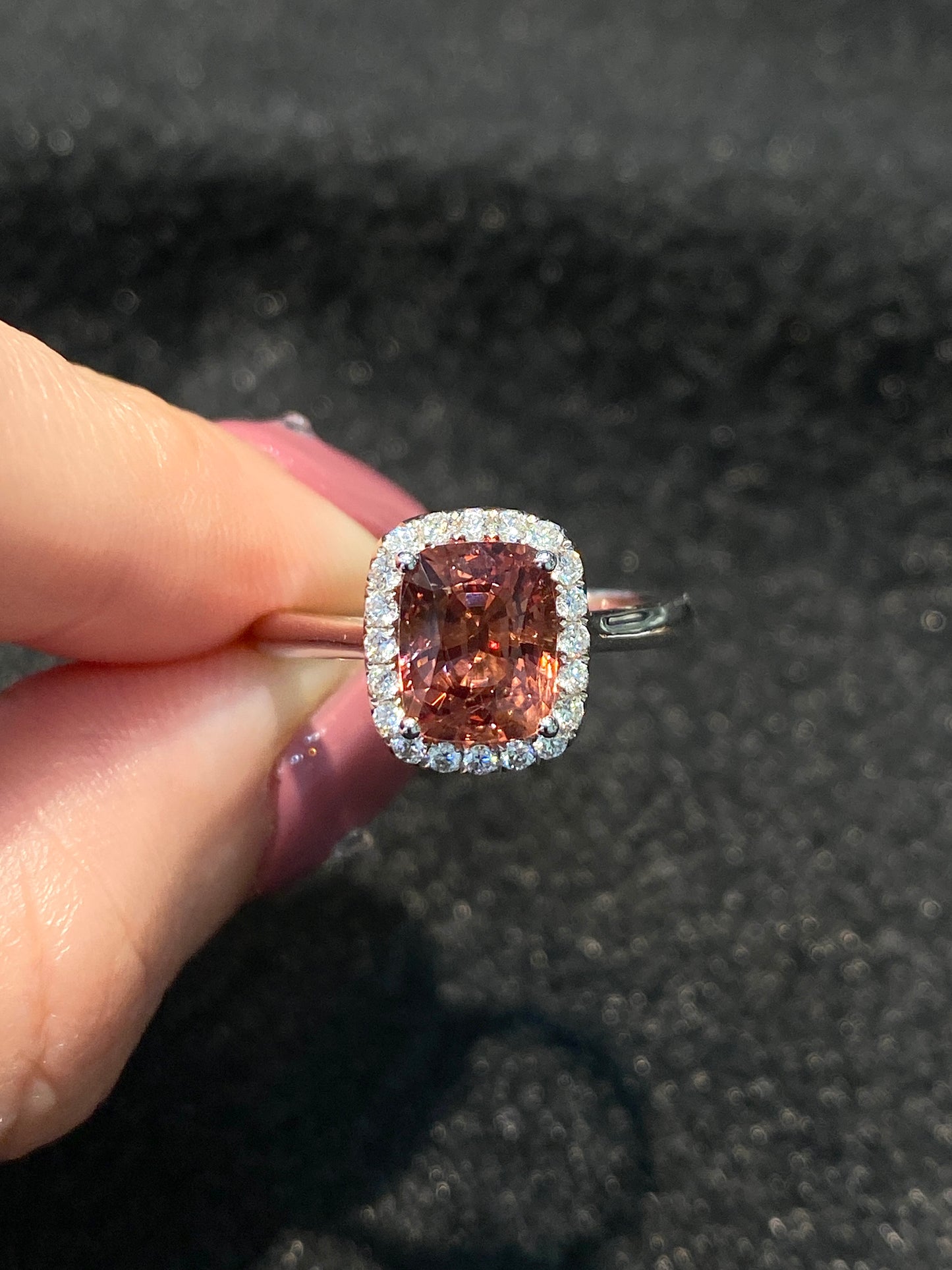 Natural Orange Spinel 1.70ct Ring