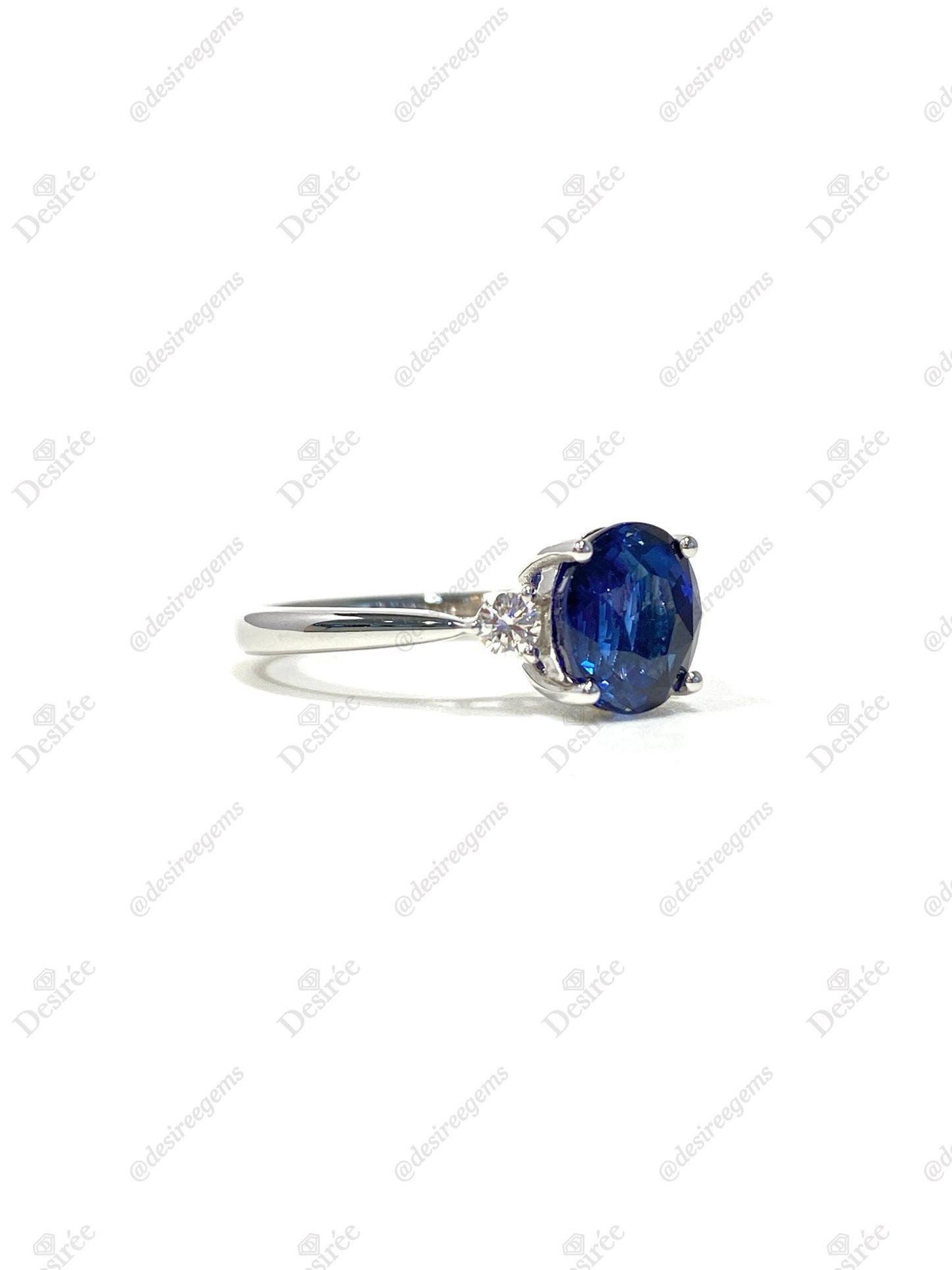 Natural Blue Sapphire 2.56ct Ring