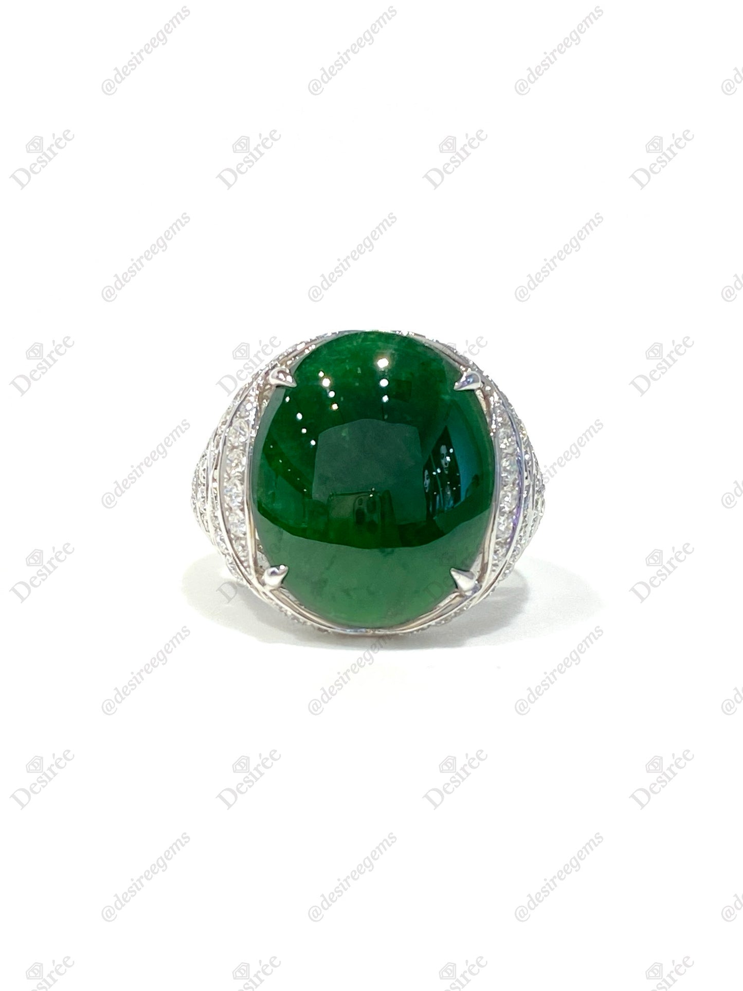 Natural Type A Jadeite Ring