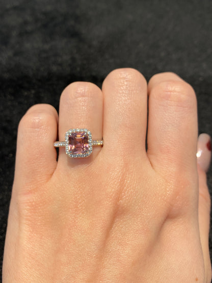 Natural Pink Tourmaline 1.73ct Ring